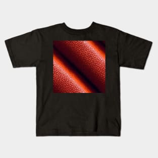 Brown Imitation leather stripes, natural and ecological leather print #22 Kids T-Shirt